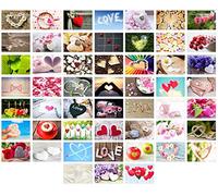 Edition Seidel Set de 52 cartes postales de mariage de qualité supérieure : une carte postale de chaque semaine - cadeau de mariage - amour cœur
