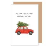 Edition Seidel W1138 SW025 Carte de vœux de Noël avec enveloppe pour femme et homme Style rétro Merry Christmas Happy New Year