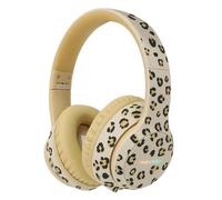imoshion Édition Spéciale - Casque sans fil pour enfants avec imprimé léopard LED Light - Limiteur de décibels - Avec câble AUX - Léopard