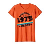 Edition spéciale limitée année de Naissance 1975 T-Shirt, Femme, Orange, XXL