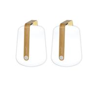 Édition spéciale set de 2 lampes LED Balad Bamboo h 25cm H 25cm / Ø 19cm