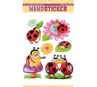 Edition Trötsch 3995 Stickers muraux réutilisable brillant Motif coccinelle