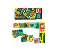 ÉDITIONS CARTES D'ART-Domino puzzle Dinosaures multicolore Editions Cartes d’Art