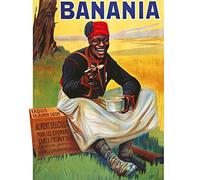 Éditions Clouet 29001 - Petite Plaque métal 15x21 cm Banania - Tirailleur