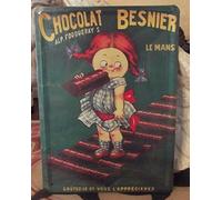 Éditions Clouet 29006 - Petite Plaque métal 15x21 cm Chocolat Besnier - Fillette