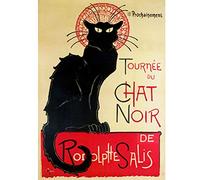 Éditions Clouet 29028 - Petite Plaque métal 15x21 cm Tournée du Chat Noir - Tournée du Chat Noir