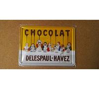 Éditions Clouet 29060 - Petite Plaque métal 15x21 cm Chocolat Delespaul-Havez - Tablée d'enfants