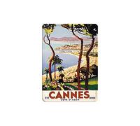 Éditions Clouet 29110 - Petite Plaque métal 15x21 cm PLM - Eté Hiver - Cannes