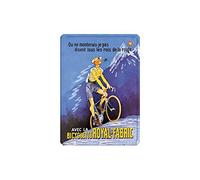 Éditions Clouet 29176 - Petite Plaque métal 15x21 cm Bicyclette Royal-Fabric - Bicyclette