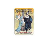 Éditions Clouet 29177 - Petite Plaque métal 15x21 cm Absinthe Parisienne - Absinthe