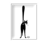 Éditions Clouet 29189 - Petite Plaque métal 15x21 cm Chats de Dubout - Troisième œil