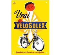 Éditions Clouet 29239 - Petite Plaque métal 15x21 cm Solex - VéloSoleX