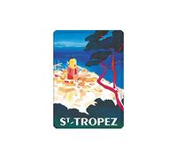 Éditions Clouet 29306 - Petite Plaque métal 15x21 cm Saint-Tropez - Vue aérienne de Saint-Tropez