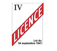 Editions Clouet - 29311 - Petite Plaque Métal - Licence IV