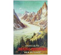 Éditions Clouet 50211 - Affiche Touristique 50x70 cm PLM - La Mer de Glace - Chamonix