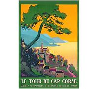 Éditions Clouet 50229 - Affiche Touristique 50x70 cm PLM - Le Tour du Cap - Corse