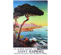 Éditions Clouet 50262 - Affiche Touristique 50x70 cm PLM - Été Hiver - Saint-Raphaël