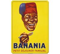 Editions Clouet 56001 - Grande Plaque métal 30x40 cm Banania - Tête