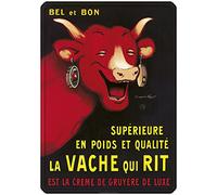 Éditions Clouet 56017 - Grande Plaque métal 30x40 cm Vache Qui rit - Bel et Bon