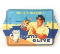 Éditions Clouet 58310 - Mini Plateau Pastis Olive - Pastis Marseille