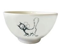 EDITIONS CLOUET Bol à petit déj Blanc Chat Ruban Les Chats de Dubout 14 cm BLANC