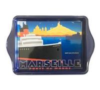 EDITIONS CLOUET Plateau vide poche métallique Marseille - 18 x 14 cm BLEU G