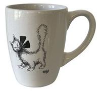 Tasse arrondie Chat Ruban - Chat de Dubout en céramique 10.5 x 8 cm