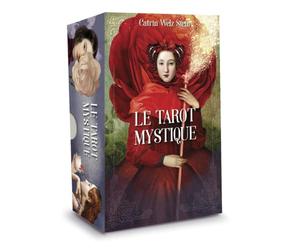 Editions Dusserre Tarot Mystique - Cartomancie | Coffret de 83 cartes aux tranches argentées - Boite cloche - Contient un livret explicatif - Edition Française