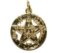 Editions Exclusif Pentacle Tétragrammaton, Plaqué Or, Médaille Pentacle, Pendentif