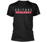 Editors 'Violence' T-Shirt Men's Fashion Crew Neck Black M
