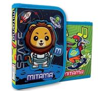 EDIZIONI MITAMA - Trousse SPINNY DOUBLE FACE 1 ZIP LION & SKATE, multicolore, Trousse 1 fermeture éclair