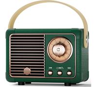 EDKAL-Enceinte Bluetooth Vintage Enceinte Connectée Cadeau Femme Cadeau Ado Garçon Cadeau D'Anniversaire Rétro Enceinte Portable Bluetooth Pour Déco Intérieur,Deco Chambre Cuisine Salon Boutique (Ver