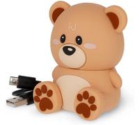 EDKAL--Enceinte Sans Fil Avec Support,Le Son De L'Amour,Thème Teddy Bear,Rechargeable,Câble Usb Inclus,Utilisable Comme Support De Téléphone Portable,6X8X5 Cm