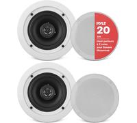 EDKAL-Enceintes 2 Voies À Encastrer¿Haut-Parleurs Muraux/Plafond Avec Woofer Graves Moyens,Bobine 2,5 Cm Haute Température¿Système Audio Intégré Clair Et Puissant