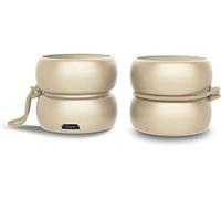 EDKAL-Mini Enceinte Bluetooth Ultra Compact Yoyo Speaker-Haut Parleur Puissant De 3 Watts-Haut-Parleurs Nomade Avec 4 Heures D'Autonomie -Format Enceinte Petite Taille 3 Cm (Or,Stéréo)