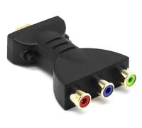 Edksegjcsous Adaptateur vidéo AV haute définition - Convertisseur HDMI vers AV RGB RCA, portable 1080p HD HDMI mâle vers 3 composants RCA femelles, compatibilité universelle pour TV, ordinateur