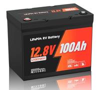 Edlbaegy LiFePO4 Batterie au lithium 12 V 100 Ah 1280 Wh avec BMS 100 A Max.15000 Deep Cycle pour camping-car, camping, système solaire, marine et stockage d'énergie domestique