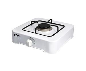 EDM 07419 Cuisinière à gaz émaillée avec 1 feu, blanc.