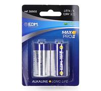 EDM 38502 Lot de 2 Piles Alkalina Lr-14