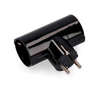 EDM 40058 Fiche double noire avec bakélite T/Tl 16 A Noir 250 V