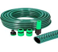 EDM 74068 Kit de Tuyau d'arrosage Basic Line avec Ø INT 15 x 19 mm (5/8") + Accessoires, 10 m, 6 unités, Vert