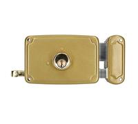 EDM 85264 Serrure droite 3 clés incluses 140 mm Doré