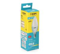 Edm Ampoule LED Bougie E14 5W 400lm 6400K Blanc Froid 3,6x10cm