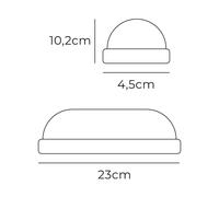 Edm Aplique LED Oval 18 W 1820 Lm 6400 K Blanc IP44 10,2 x 4,5 x 23 cm