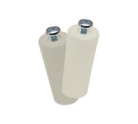 EDM Butée Aveugle PR08 60 mm en polystyrène Ivoire (2 unités, vis comprises)