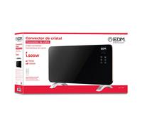 Convecteur EDM Plaque Verre 1500W Noir