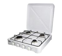 EDM Cuisinière à gaz 07422 – 4 feux 5850 W – Blanc – Usage extérieur