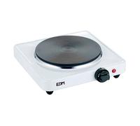 EDM Cuisinière de camping électrique 7662, 25x25 cm, 1500 W, Argenté