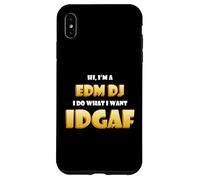 EDM DJ IDGAF Funny Dance Music Festival Costume EDM Rave DJs Coque pour iPhone XS Max
