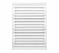 EDM Grille d'aération 87733 Blanc 13,7 x 20,7 cm Moustiquaire